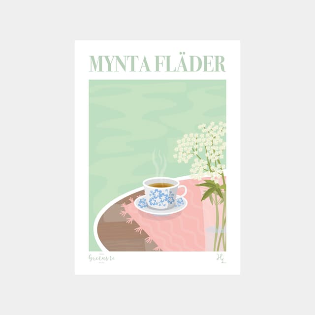 Poster Mynta Fläder A5